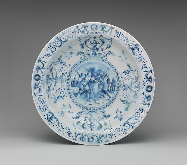 Dish depicting The Death of Saul
